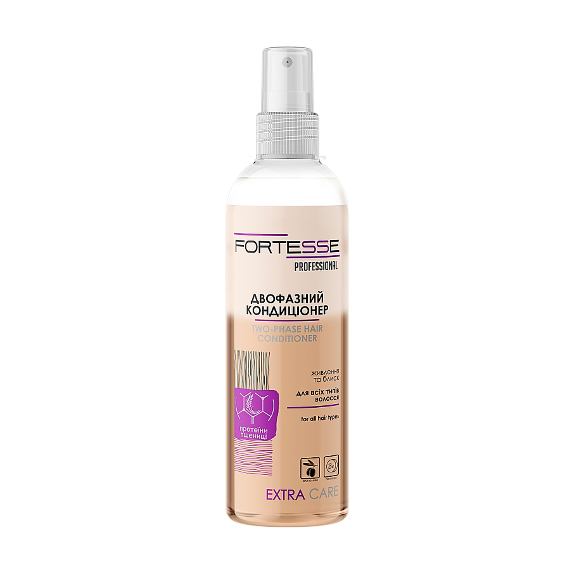 Двофазний спрей-кондиціонер Fortesse Professional Strong &amp; Thick Duo-Phase Hair Conditioner для ослабленого волосся, схильного до випадіння, 250 мл